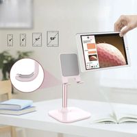 Support de téléphone portable en métal réglable en hauteur pour téléphones et tablettes, support de bureau rose, cadeau de la Saint-Valentin pour adolescents et adultes