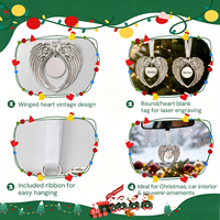 Ornement de Noël personnalisable avec monogramme, gravure laser, breloque pour cheminée, OEM/ODM, décoration de saison