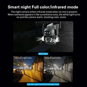 Caméra de sécurité extérieure WiFi PTZ à double objectif 8MP 4K avec vision nocturne couleur, caméra IP de surveillance CCTV sans fil HD, application Yoosee - Product Image 2