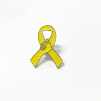 Broche en métal en forme de ruban rose pour la lutte contre le cancer du sein, vente en gros