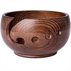 Bol à fil en bois AZ ENTERPRISES, design simple et rond, portable, 15 cm, épaisseur 5 mm, fourniture artisanale durable pour le tricot à la main - Product Image 6