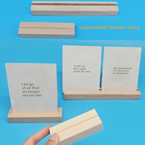 Cartes d'affirmation personnalisées Mindful Health Mental Mindfulness Affirmation Card Cartes de citation inspirantes avec support <span class=keywords><strong>en</strong></span> bois - Product Image 4