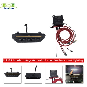 Kit d'interrupteurs auxiliaires JL1309 avec lumières <span class=keywords><strong>LED</strong></span>, interrupteur AUX tout-terrain, système d'interrupteurs de console centrale pour Jeep Wrangler JL JT 18-24 - Product Image 2