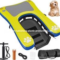 Nouvelle plateforme flottante gonflable en plastique pour animaux de compagnie, avec échelle, quai, lit flottant antidérapant et escalier à poignées, pour la baignade et l'entraînement