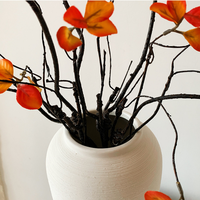 Plante artificielle feuille d'érable pour chambre et salon, style luxueux, feuillage rouge automnal, fleur décorative en gros