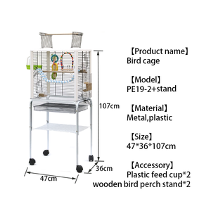 Vente en gros Cage à oiseaux pinson perroquet en métal cage à oiseaux petits animaux cage à oiseaux - Product Image 6