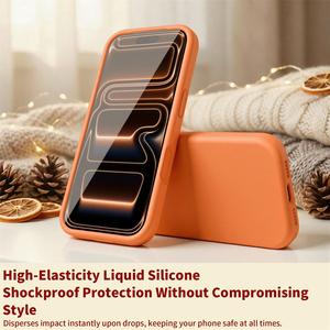 <span class=keywords><strong>Cover</strong></span> per Telefono in <span class=keywords><strong>Silicone</strong></span> per <span class=keywords><strong>iPhone</strong></span> 17 16e 15 14 <span class=keywords><strong>13</strong></span> <span class=keywords><strong>Pro</strong></span> <span class=keywords><strong>Max</strong></span>, Custodia Protettiva Impermeabile di Lusso per Cellulare, Nuovo Design - Product Image 2