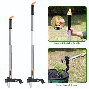 Sarcloir debout innovant avec long manche télescopique pour éliminer sans effort les mauvaises herbes sans se plier, une aide de jardinage indispensable. - Product Image 4