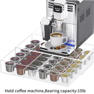 Acrylic Clear Coffee Pod Holder Organizer Drawer Case For K Cup/Coffee Capsule