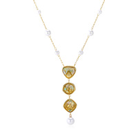 Parure de bijoux hypoallergéniques en acier inoxydable avec incrustation de coquillages, collier pendentif à pompon et boucles d'oreilles, idéale pour les vacances à la plage, pour femme Q263