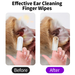 Pet <b>Ears</b> Finger Wipes 50Pcs <b>Clean</b> <b>Ear</b> Canal Remove Earwax Mild No Irritation For Cats And Dogs - Product Image 5