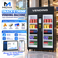 Distributeur automatique de nourriture et de boissons, reconnaissance visuelle IA, refroidisseur intelligent, écran tactile, acier inoxydable, gestion basée sur le cloud, Nayax