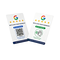 NFC Google Bewertungskarte mit QR-Code PVC CR80 Tragbare Scan-Karte für Kundenfeedback für Kleinunternehmen, Restaurants und Geschäfte