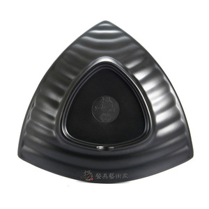 Black Frosted Triangle <b>Plate</b> Irregular Shape Melamine Dinnerware For Sushi Restaurant Party Use - Product Image 2