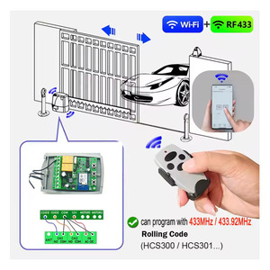Ricevitore RF Universale WIFI 433MHz per <span class=keywords><strong>Porte</strong></span> <span class=keywords><strong>Automatiche</strong></span> di Garage/Cancelli, Ricevitore Wireless a 2 Canali con Codice Rolling 433.92Mhz - Product Image 6