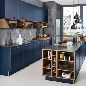 Meuble de Kitchen moderne maison turchia mobili da cucina moderni americani in acciaio inossidabile su misura