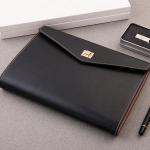 ชุดสมุดโน้ตระดับพรีเมียมสำหรับสำนักงานธุรกิจ ปกสมุดโน้ตแบบสามพับหนังเทียมสั่งทำพิเศษ กล่องใส่สมุดโน้ตแบบถอดได้ ขนาด A5 พร้อมซองใส่สมุดโน้ต - Product Image 5