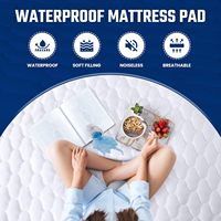 Housse de matelas imperméable anti-poussière taille double Jupes élastiques Utilisation hospitalière Protection de lit Coussin de protection de matelas