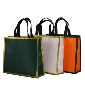 カスタマイズされたロゴコーティングされた不織布バッグは、靴や衣類の包装用のショッピングトートバッグを処理しました空白の不織布バッグ