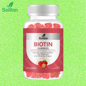 סוליין גומי ביוטין טהור OEM ויטמין <span class=keywords><strong>H</strong></span> C קרטין לשיער עור ציפורניים חומצה היאלורונית קולגן למבוגרים - Product Image 1