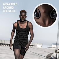 Casque sans fil pliable avec microphone intégré, tour de cou, pour le sport