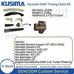 Kit di Ricostruzione Catena di Distribuzione Motore G4KJ G4KH G4KF con Tenditore e Guide per Hyundai Sonata Santa Kia Optima 2.0T 2.4L 24321-2C000 - Product Image 6
