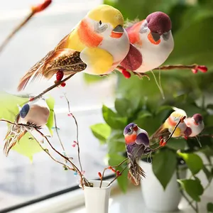 Pluma de espuma Artificial para decoración de fiestas, pluma de simulación de pájaro, artesanal, pedido variado, servicio de una parada