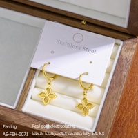 Boucles d'oreilles créoles Sense Simple haut de gamme pour femme, en acier inoxydable 304/316 plaqué or 18 carats, poli miroir, avec zircon
