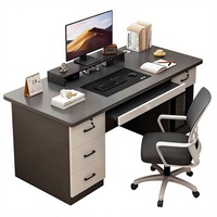 Bureau d'ordinateur portable et durable pour la maison, avec tiroir verrouillable, pour l'écriture et l'étude, multifonctionnel pour chambre à coucher
