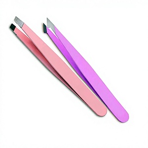 ASAP Eco-friendly Stainless Steel Eyebrow Eyelash Tweezers Set Slanted Tip <b>Volume</b> Eyelash <b>Lash</b> Extensions Waxing Tools - Product Image 1