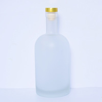 Mini bouteille de vin en verre de 750ml avec bouchon de couronne Transparent vide liqueur whisky Vodka bouteille liège Type d'étanchéité
