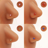 Getta Unisexe 12 pièces/carte 3mm Clou magnétique pour nez et lèvre, Faux piercing sexy, Anneau de nez, Bijoux à porter sans perçage pour femmes et hommes