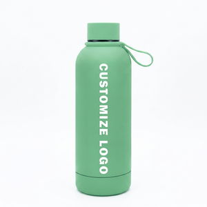 500ml Sports <b>Flask</b> Water Bottle Insulated Vacuum Thermos Stainless Steel 304 12-24 Hours Thermal Rope Travel Temperature Display - Product Image 1