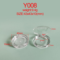 Y008 mignon clair vide blush emballage compack transparent embalagem de blush luxe maquillage fard à paupières et crème blush emballage