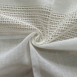 Tissu de rideau en <span class=keywords><strong>voile</strong></span> transparent à rayures élégantes teintes en gros, 100 % polyester organza, pour salon - Product Image 6