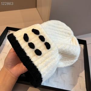 Bonnet en tricot Jacquard à carreaux épais et chaud de haute qualité DL, pompon à carreaux noir et <span class=keywords><strong>blanc</strong></span> <span class=keywords><strong>avec</strong></span> numérique, nouveauté 2026 - Product Image 4