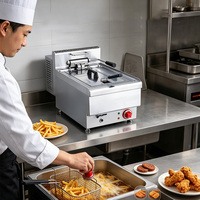 Friteuse électrique de table JUSTA 12L en acier inoxydable (qualité 304) Équipement de restauration rapide commercial 5000-10000W 1 an
