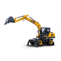 Excavatrice sur roues de 14 tonnes, deux versions moteur, une plateforme, même système hydraulique 32 MPa, même force de creusement de 85 kN