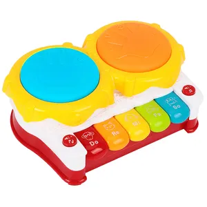 Plastic Musical Instrument Baby Mini Drum Toy Children's Music Lighting Toy Drum Piano Story Pat Hand Drum Infant Toys