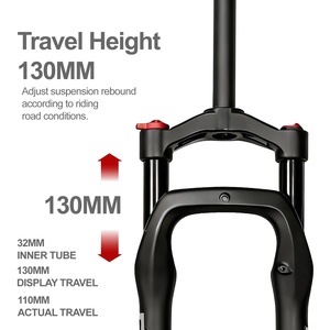 Bernee Air Front Suspension Fat 26 Inch Aluminium Alloy Luchtvork 130mm Veerweg Schokdemper 4.0 Fat Tire Vork Fietsaccessoires - Product Image 2