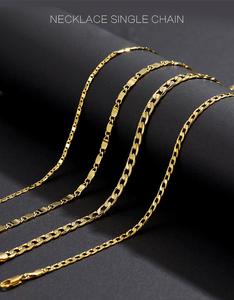 XUPING Catena a maglie cubane placcata oro 24K, Collana in rame alla moda per ciondoli, Gioielli all'ingrosso - Product Image 1