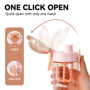 Botella Mezcladora de Proteínas de Plástico Transparente con Logotipo Personalizado, Boca Ancha, Tapa con Cierre de Seguridad de Apertura con una Mano, a Prueba de Fugas, Vaso Deportivo para Gimnasio - Product Image 4