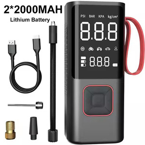Pompa kompresor Inflator udara ban mobil, genggam nirkabel Digital dapat diisi ulang - Product Image 4