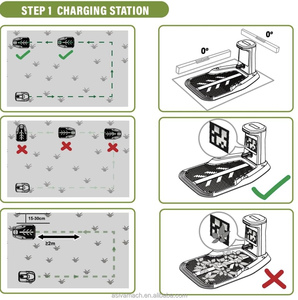 Tondeuse à gazon robotisée intelligente sans fil autopropulsée avec cartographie automatique, lames doubles, batterie 18V DIY - Product Image 6