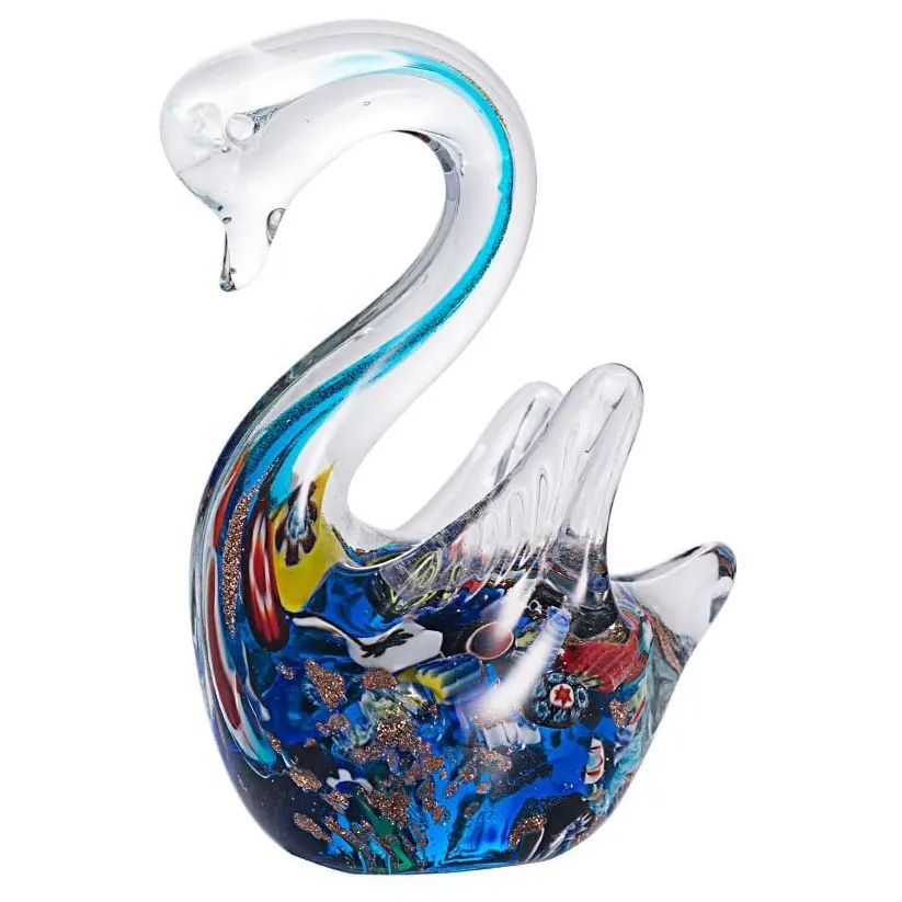 Glass Swan Animal Figurine Tabletop Centerpiece Ornament home decoration Valentine's day gift