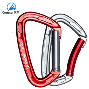Mosquetón de Aluminio Tipo D Camnal 99x59mm, Equipo de Seguridad para Montañismo y Escalada - Product Image 1