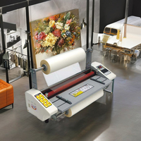 Plastifieuse électrique manuelle à double face à vitesse réglable 440mm 320mm A2 A3 à chaud et à froid Machine à plastifier