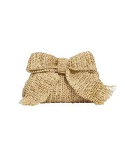 RuimantikeNew Stylized Paper Raffia Clutch Handbag And Crochet Summer Bag Vietnam Handmade Bag