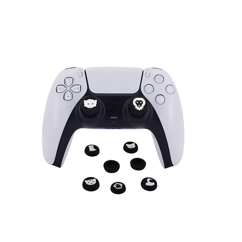 KJH-P5-011 9 in 1 Animals Silicone Analog Thumbstick Capes Grips Joystick Cover Case For PS4/PS5/Xboxes Series X/S/Xboxes One