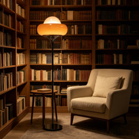 Lampe sur pied en fer de style champignon, design moderne LED haut de gamme pour salon, chambre à coucher, décoration intérieure